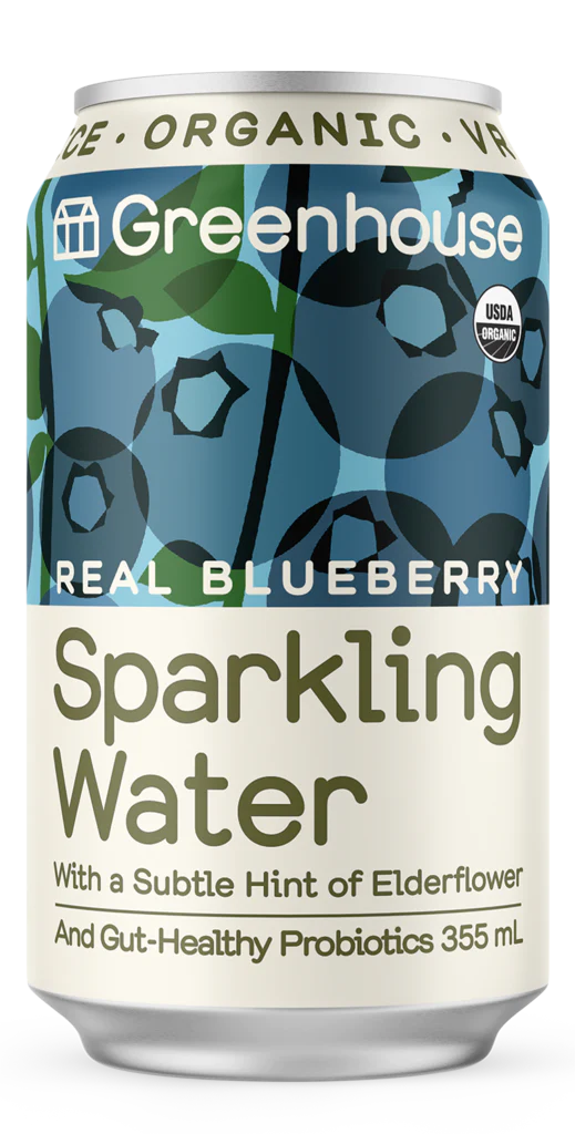 Greenhouse Organic Real Blueberry Sparkling Water 355ml