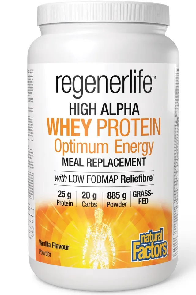 Natural Factors RegenerLife High Alpha Whey Protein French Vanilla 885g