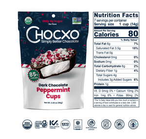 Chocxo Dark Choc Peppermint Cups 98g