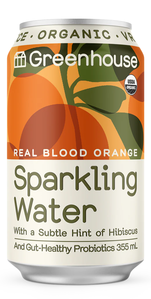 Greenhouse Organic Real Blood Orange Sparkling Water 355ml