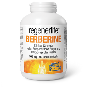 Natural Factors RegenerLife Berberine 500mg 90 Liquid Softgels