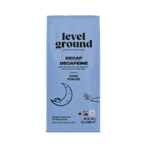 Level Ground Trading Decaf Organic Dark Roast Coffee Ground 300g