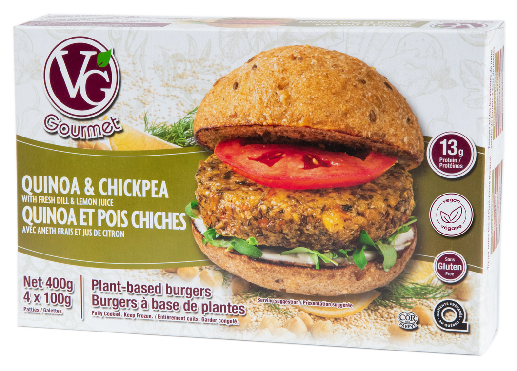 Vegan Gourmet Quinoa and Chickpea Burger 4 Pack 400g