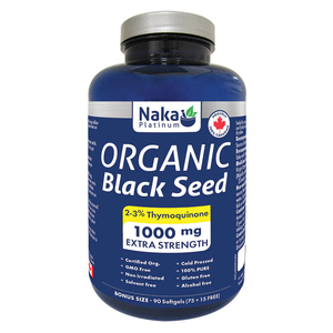 Naka Platinum Organic Black Seed Oil 1000mg 90 softgels