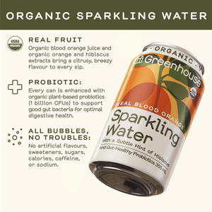 Greenhouse Organic Real Blood Orange Sparkling Water 355ml