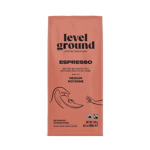 Level Ground Trading Espresso Medium Roast Organic Coffee Whole Bean 300g