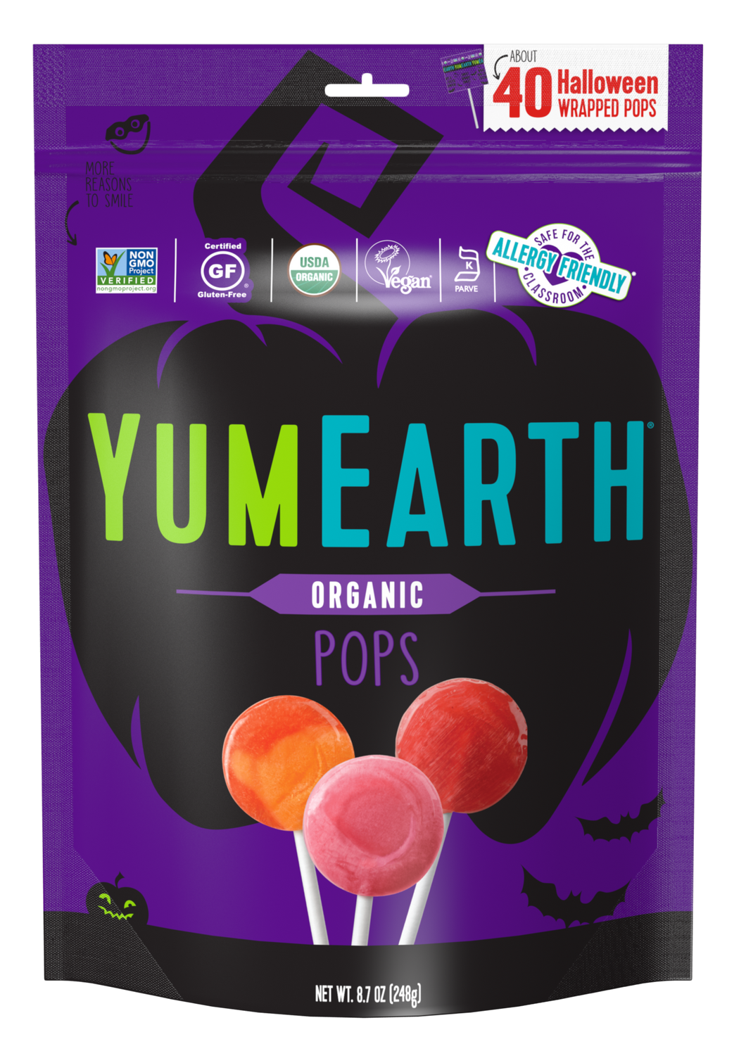 YumEarth Org Halloween Fruit Pops 241g