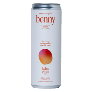 Benny Peach Lychee Ashwagandha Balance Energy Drink 355ml
