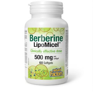 Natural Factors Berberine LipoMicel 60 Softgels