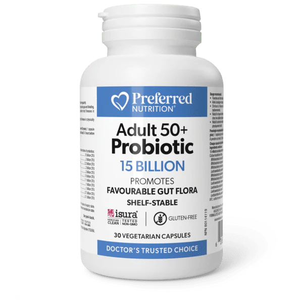 Preferred Nutrition Adult 50+ Probiotic 15 Billion 30vcaps