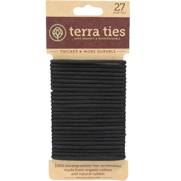 Terra Ties Organic Biodegradable Hair Ties 27 Pack