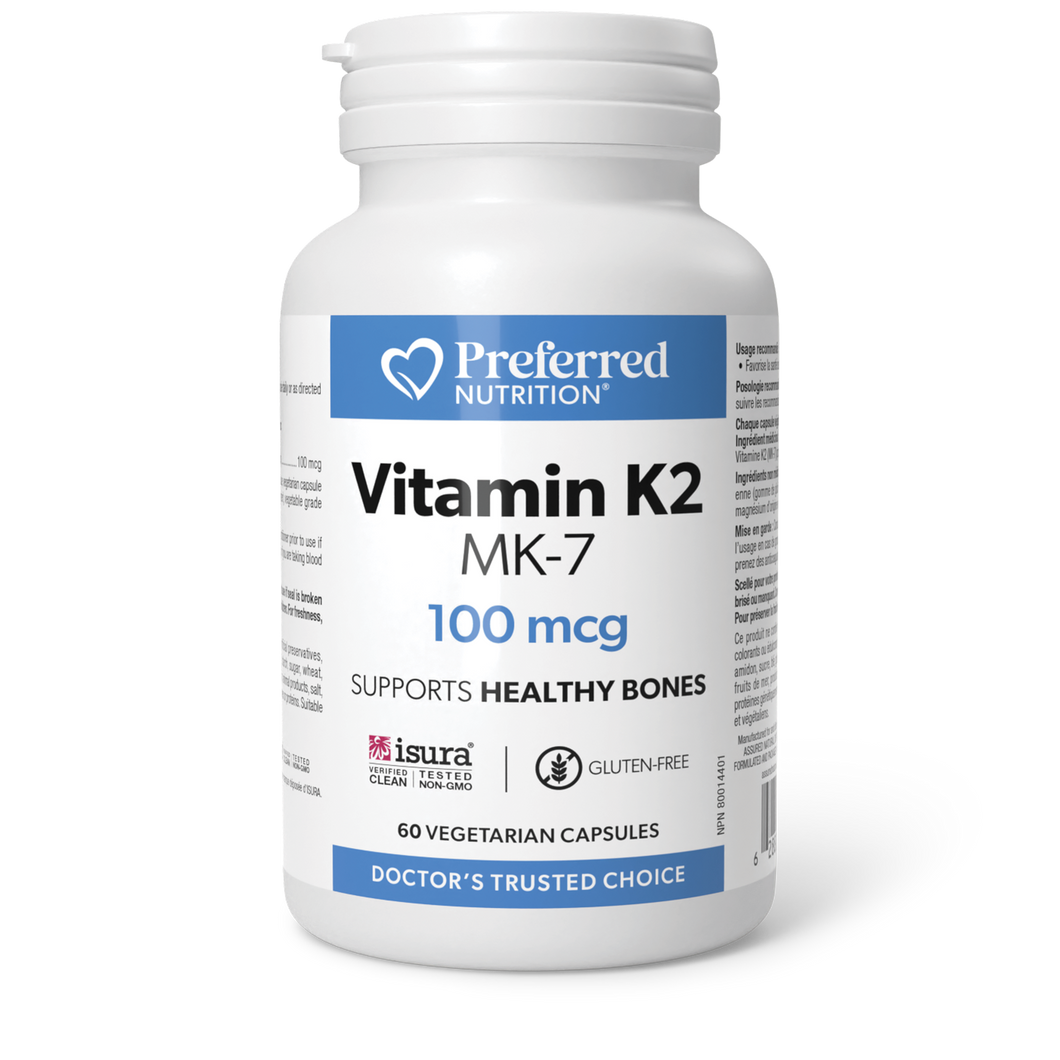 Preferred Nutrition Vitamin K2 100mcg 60 Vegetable Capsules