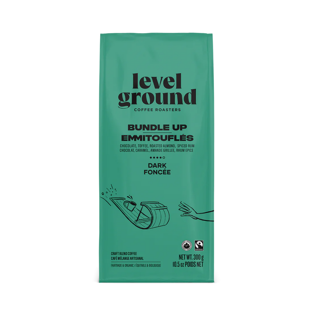 Level Ground Trading Organic Bundle Up Seasonal Dark Roast Coffee Beans 330g