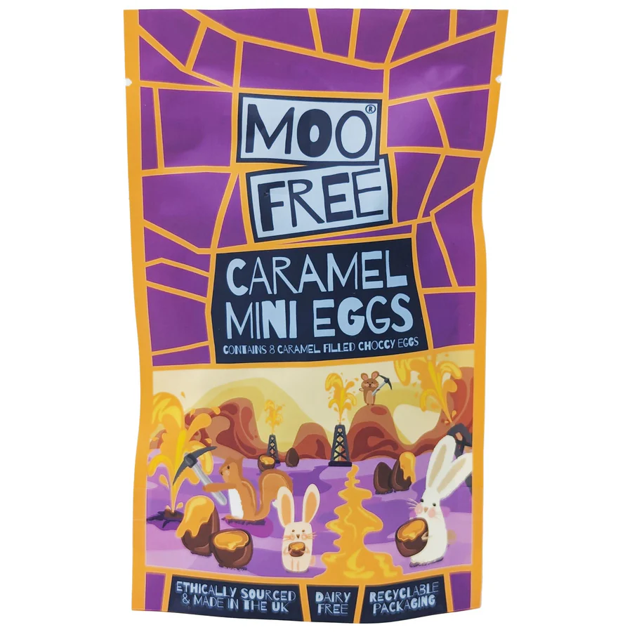 Moo Free Caramel Mini Eggs 88g