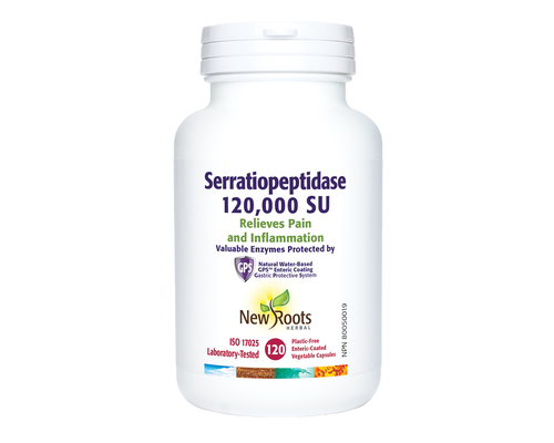 New Roots Serratiopeptidase 120,000 SU 120 Vegetable Capsules