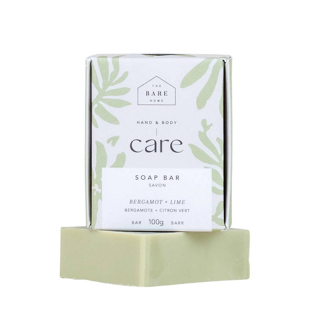 The Bare Home Hand And Body Bar Soap Bergamont Lime 100g