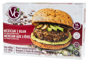 Vegan Gourmet Mexican 3 Bean Burger 4 Pack 400g