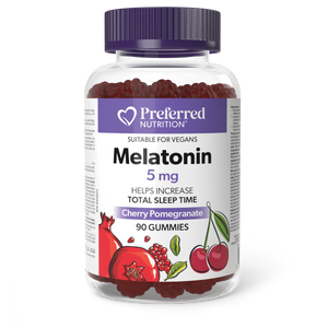 Preferred Nutrition Cherry Pomegranate Melatonin Gummies 5mg 90 Gummies