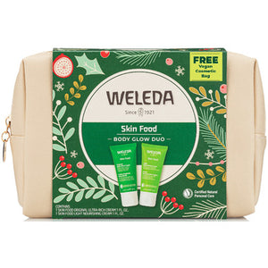 Weleda Let it Glow Skin Food Duo Giftset FREE Cosmetic Bag