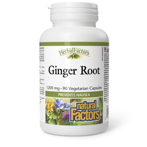 Natural Factors Ginger Root 1200mg 90 Vegetarian Capsules