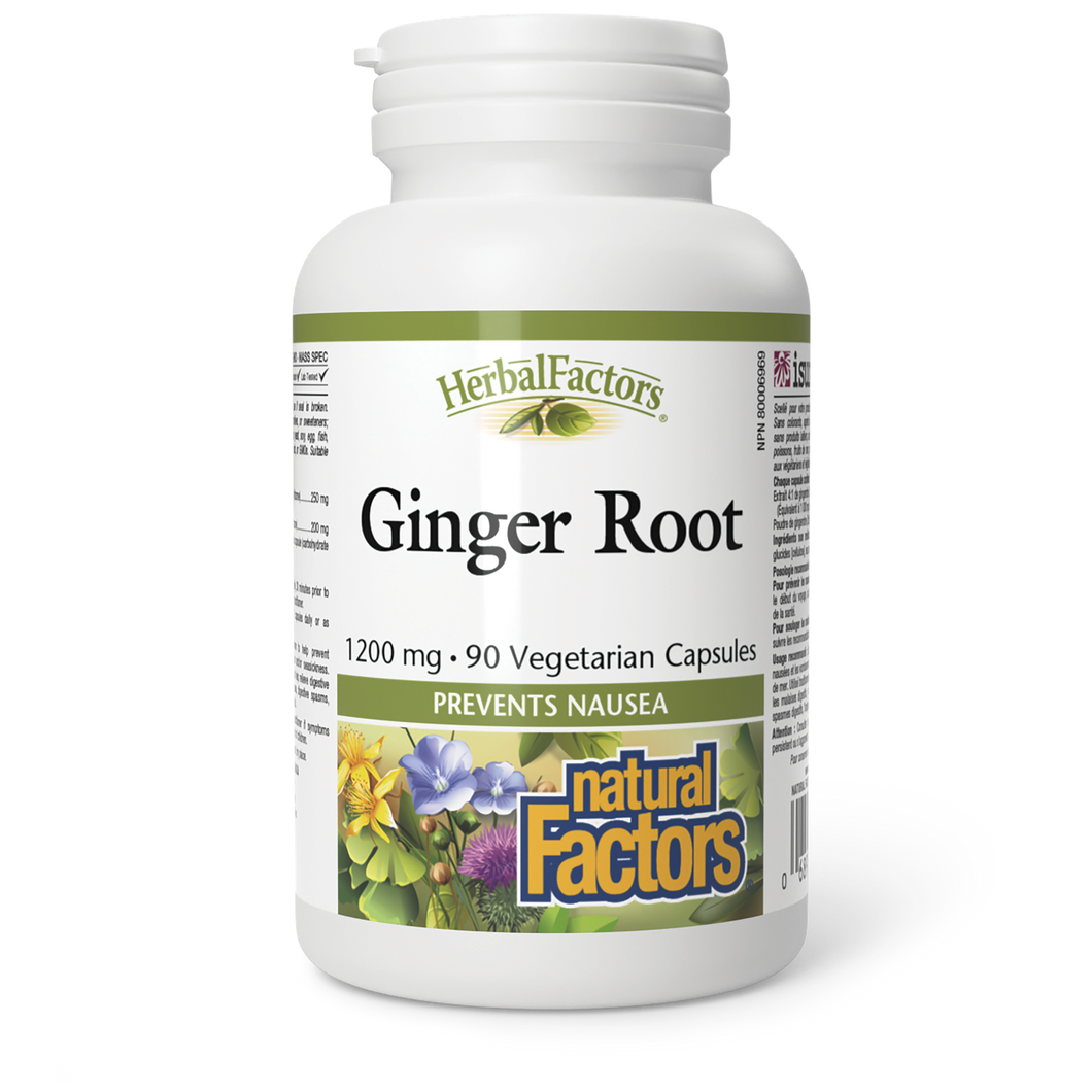 Natural Factors Ginger Root 1200mg 90 Vegetarian Capsules