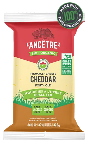 L'Ancetre Extra Old Cheddar Grass Fed Cheese 325g