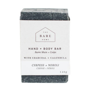 The Bare Home Hand Body And Bar Charcoal Cypress Neroli 140g