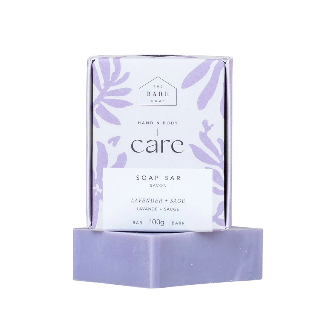 The Bare Home Hand And Body Bar Soap Lavender Sage 100g