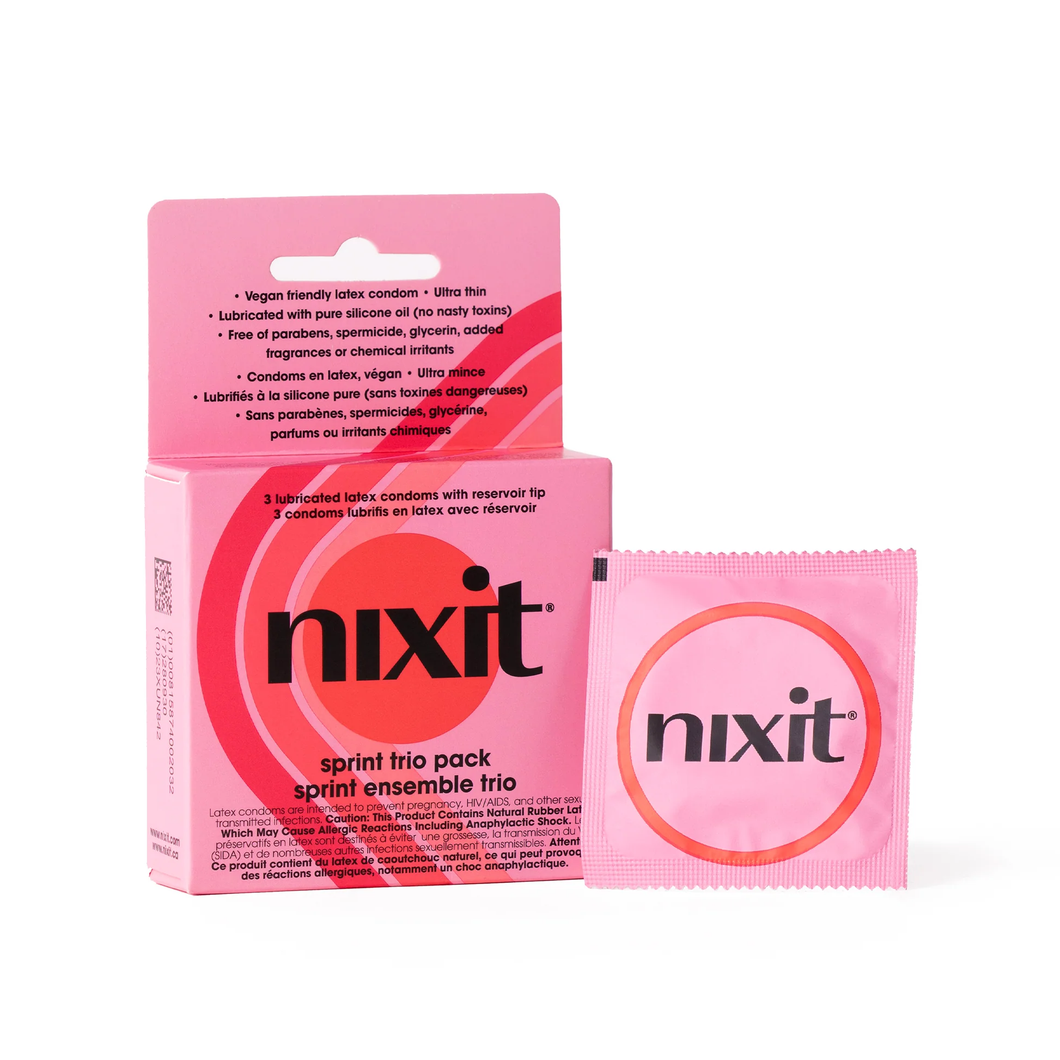 Nixit Lubricated Latex Condoms 3pk