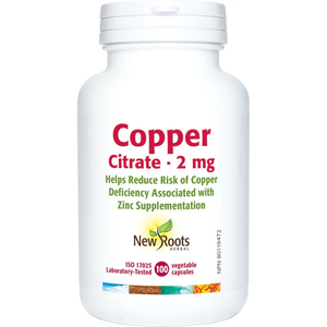 New Roots Copper Citrate 2mg 100 Vegetarian Capsules