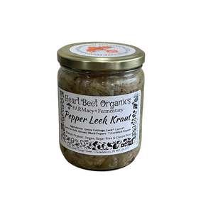 Heart Beet Organics Pepper Leek Sauerkraut 500ml