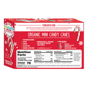 Yum Earth Organic Holiday Mini Candy Canes 30 Pack