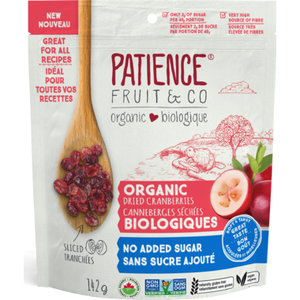 Patience Fruit & Co. Organic Dried Cranberries No Added Sugar 142g