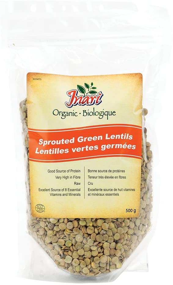 Inari Organic Sprouted Green Lentils 500g